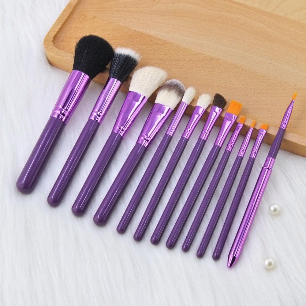 12PCS Eye Shadow/Powder/Foundation/Concealer/Blending Makeup Brushes Kit