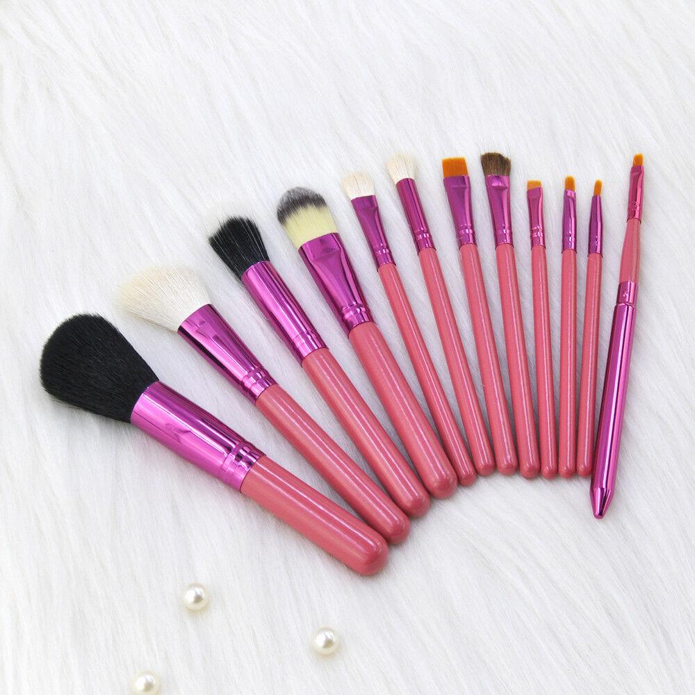 12PCS Eye Shadow/Powder/Foundation/Concealer/Blending Makeup Brushes Kit