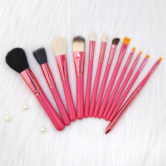 12PCS Eye Shadow/Powder/Foundation/Concealer/Blending Makeup Brushes Kit